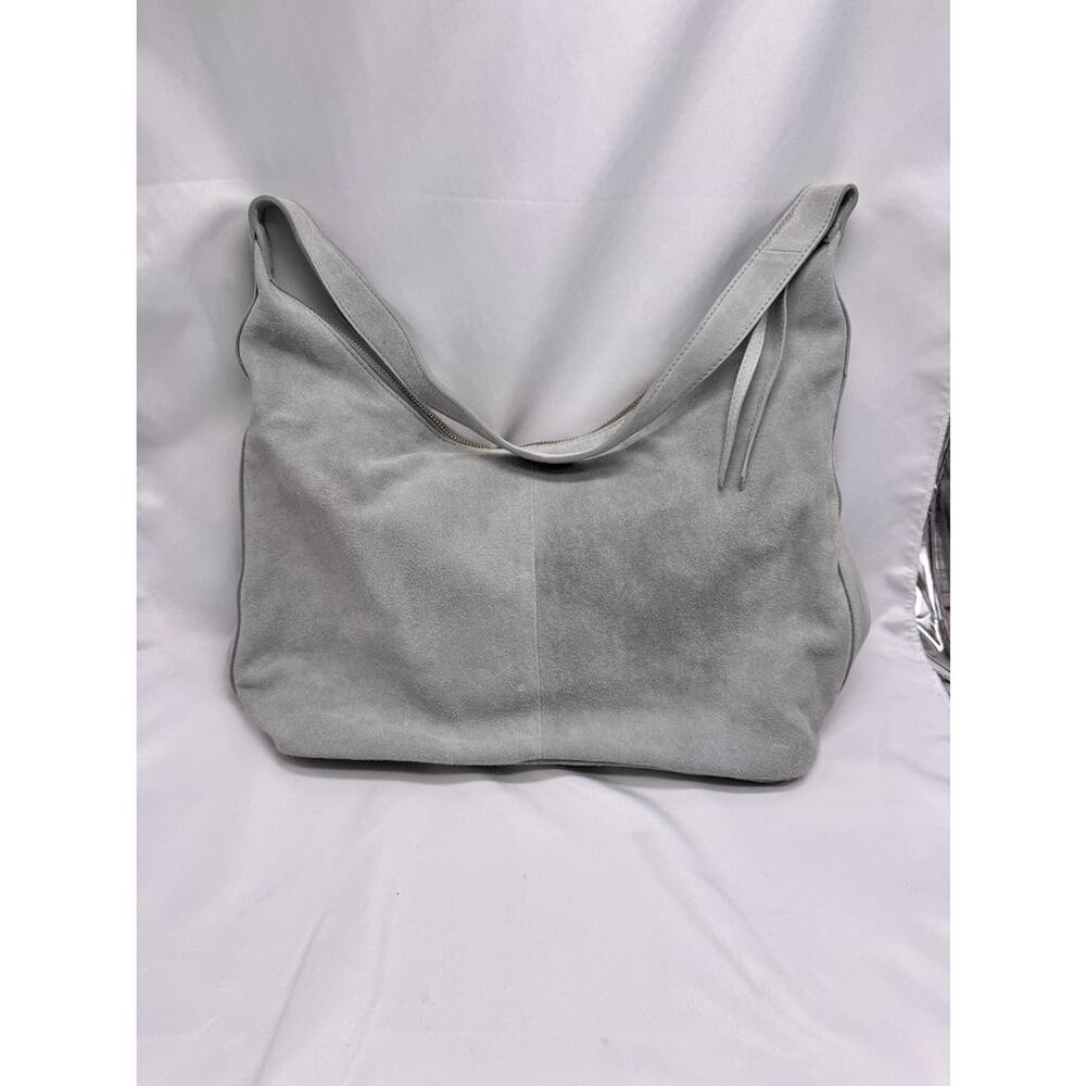 Margot New York Gabi Maxi Hobo Bag Womens Large Mint Suede Leather Purse Boho - Picture 9 of 12